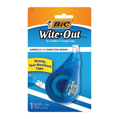 BIC Wite-Out EZ Correct Correction Tape, White (WOTAPP1)