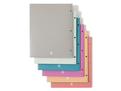 U Brands U-Eco 3-Hole Punched 2-Pocket Folders, Assorted Colors, 12/Pack (6600U01-12)