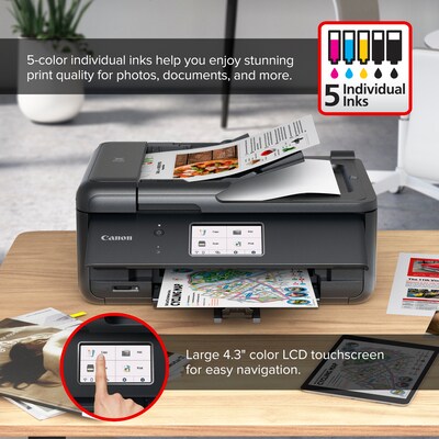 Canon PIXMA TR8620a Wireless Color Inkjet Printer, All-In-One, Print, Scan, Copy, Fax (TR8620A)