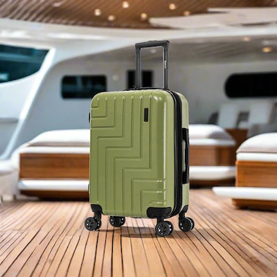 DUKAP Zahav 21.04 Hardside Carry-On Suitcase, 4-Wheeled Spinner, TSA Checkpoint Friendly, Green (DKZAH00S-GRN)