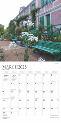 2025 Plato Monet's Garden 12" x 12" Monthly  Wall Calendar (9781975480752)
