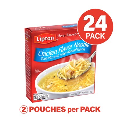Lipton Savoury Chicken Noodle Soup, 4.2 oz, 24/Pack (307-00422)