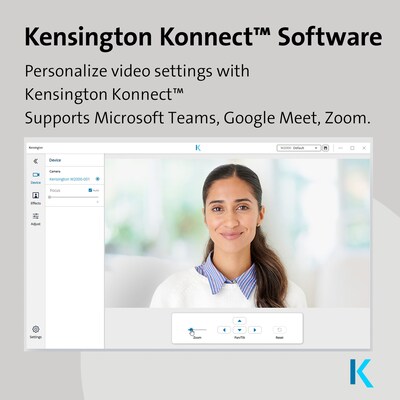 Kensington W2000 1080p Auto Focus Webcam, Black (K81175WW)