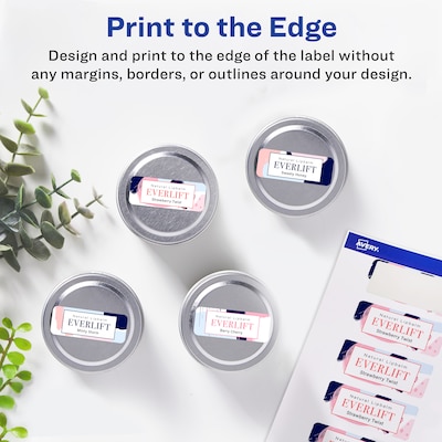 Avery Laser/Inkjet Rectangle Waterproof Multipurpose Labels, 2.1875"  x 1.8125", White, 1200/Box (94233)