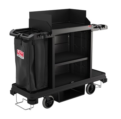 Suncast Commercial Cleaning Cart Backboard Accessory, Black (HKCBB6)