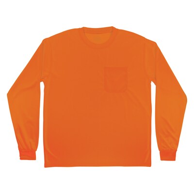 Ergodyne GloWear 8093 High Visibility Long Sleeve T-Shirt, Orange, Medium (21823)