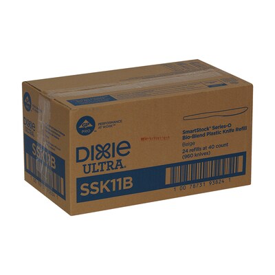 Dixie Ultra SmartStock Series-O Bio-Blend Knife Refills, Medium-Weight, Natural Beige, 960/Carton (S