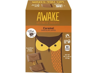 Awake Changemaker Bite Caramel Milk Chocolate, 24 oz., 50 Pieces/Box (00453U)