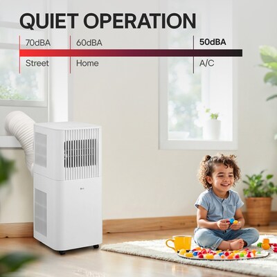 LG 115-Volt 7000 BTU (5000 BTU DOE) Portable Air Conditioner with Remote, White (LP0526PWF)