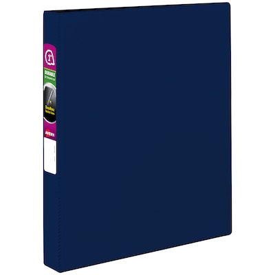 Avery 1 3-Ring Non-View Binders, Slant Ring, Blue (27251)