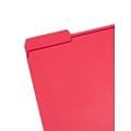 Smead Reinforced File Folder, 3 Tab, Letter Size, Red, 100/Box (12734)