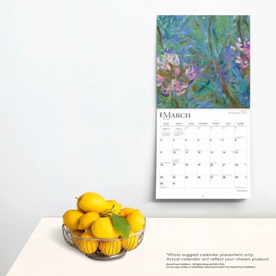 2025 BrownTrout Claude Monet 12" x 12" Monthly Square Wall Calendar (9781975477424)