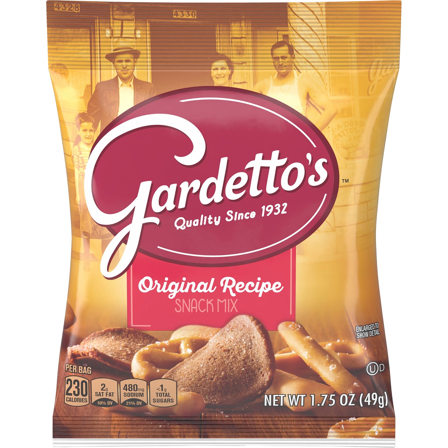 Gardettos Original Recipe Snack Mix, 1.75 oz., 60/Carton (GAR20026)