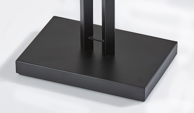 Adesso Foster 62"H Black Floor Lamp with Off-White Linen Shade (4360-01)