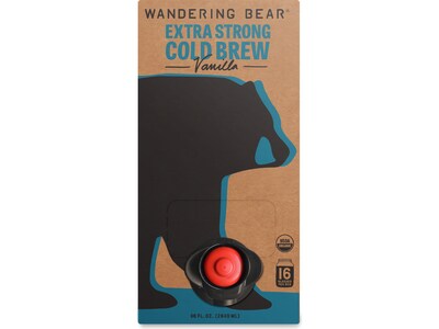 Wandering Bear Vanilla Cold Brew Coffee, 96 oz., 3/Case (WBVN96oz3pak)