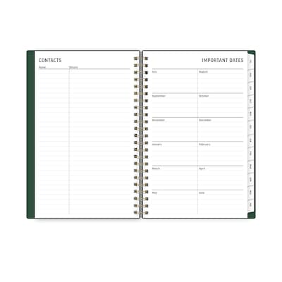 2026-2027 Blue Sky Deep Forest 5" x 8" Academic Year Weekly & Monthly Planner, Plastic Cover, Green (161656)