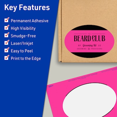 Avery Hemp Square Laser/Inkjet Multipurpose Labels, 1-1/2 x 1-1/2, Off-White (800/Box)