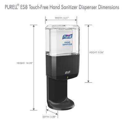 PURELL ES8 Automatic Wall Mounted Hand Sanitizer Dispenser, Gray (7724-01)