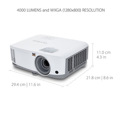 ViewSonic Business PG707W DLP Projector, White