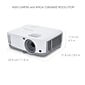 ViewSonic 4000 Lumens WXGA Networkable Projector with 1.3x Optical Zoom and Low Input Lag, White (PG707W)