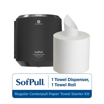 Georgia-Pacific SofPull Paper Towel Dispenser Kit, Black (58206B)