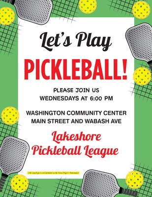 Great Papers Pickleball Everyday Letterhead, Multicolor, 50 Sheets/Pack (2025017)