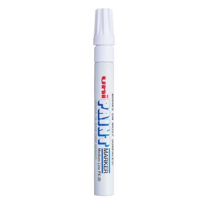 uni PAINT PX-20 Fabric Marker, Medium Point, White (63613)