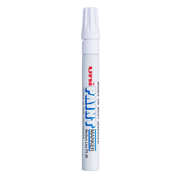 uni PAINT PX20 Fabric Marker, Medium Point, White (63613)