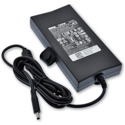 Dell 130W Slim AC Adapter for Dell Laptop, Black (450-AGDQ)