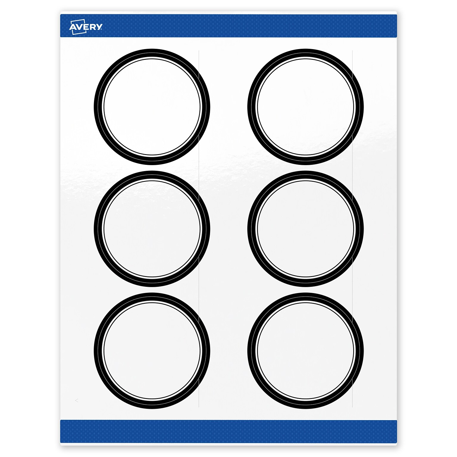 Avery Laser/Inkjet Circle Multipurpose Labels, 3 Dia., White, 60/Pack (S00-DM1)