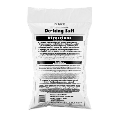 Scotwood Industries Rock Salt Ice Melt Crystals, 50 lbs. Bag (SWO50BRS/50BRSC)
