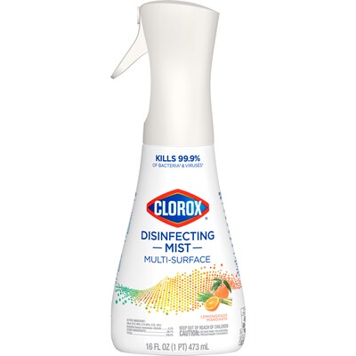 Clorox Disinfecting, Sanitizing and Antibacterial Spray Mist, Lemongrass Mandarin, 16 Fluid oz. (601