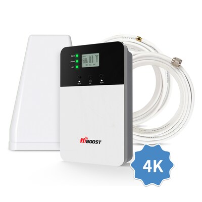 HiBoost 4K Plus Cell Phone Signal Booster, White (F10GI5SBTW)