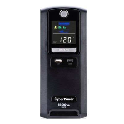 CyberPower 1500VA 10-Outlet Battery Backup UPS Systems, Black (LX1500GU3)