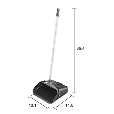 Coastwide Professional Heavy Duty 36.4" Plastic Upright Dustpan, Black