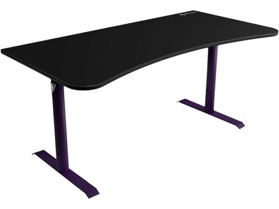 Arozzi Arena 63"W Gaming Desk, Deep Purple/Black (ARENA-NA-DP-BK)