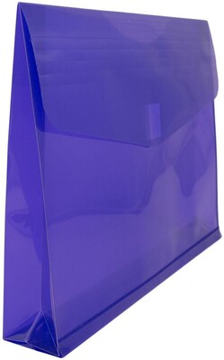 JAM Paper Premium Plastic Document File, 1 Pocket, Letter, Purple, 3/Pack (218V2pux3)