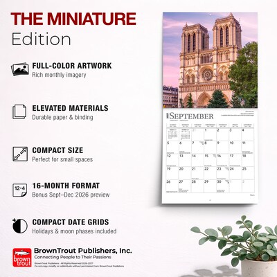 2027 BrownTrout Paris 7" x 7" Monthly Wall Calendar (9798330709687)