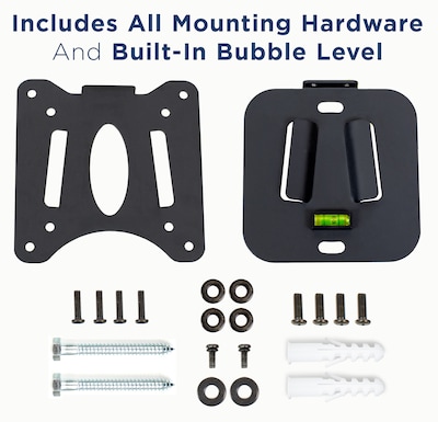 Mount-It! Low Profile Fixed TV Mount for 19" to 32" TVs, Black, (MI-203)