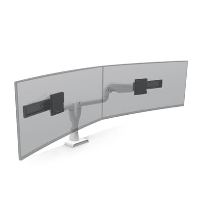 HAT Design Works E5 Adjustable Dual Dynamic Wide Arms,  Up to  44, White (E5G-D2SD-WHT)