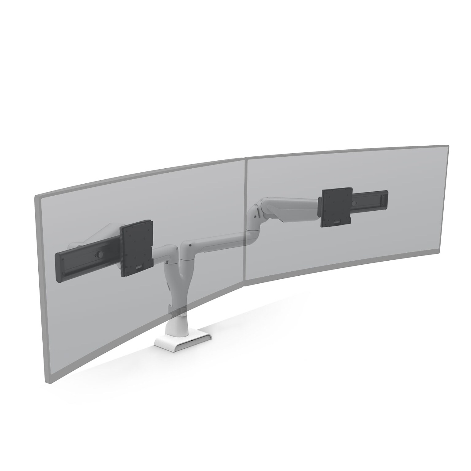 HAT Design Works E5 Adjustable Dual Dynamic Wide Arms,  Up to  44, White (E5G-D2SD-WHT)