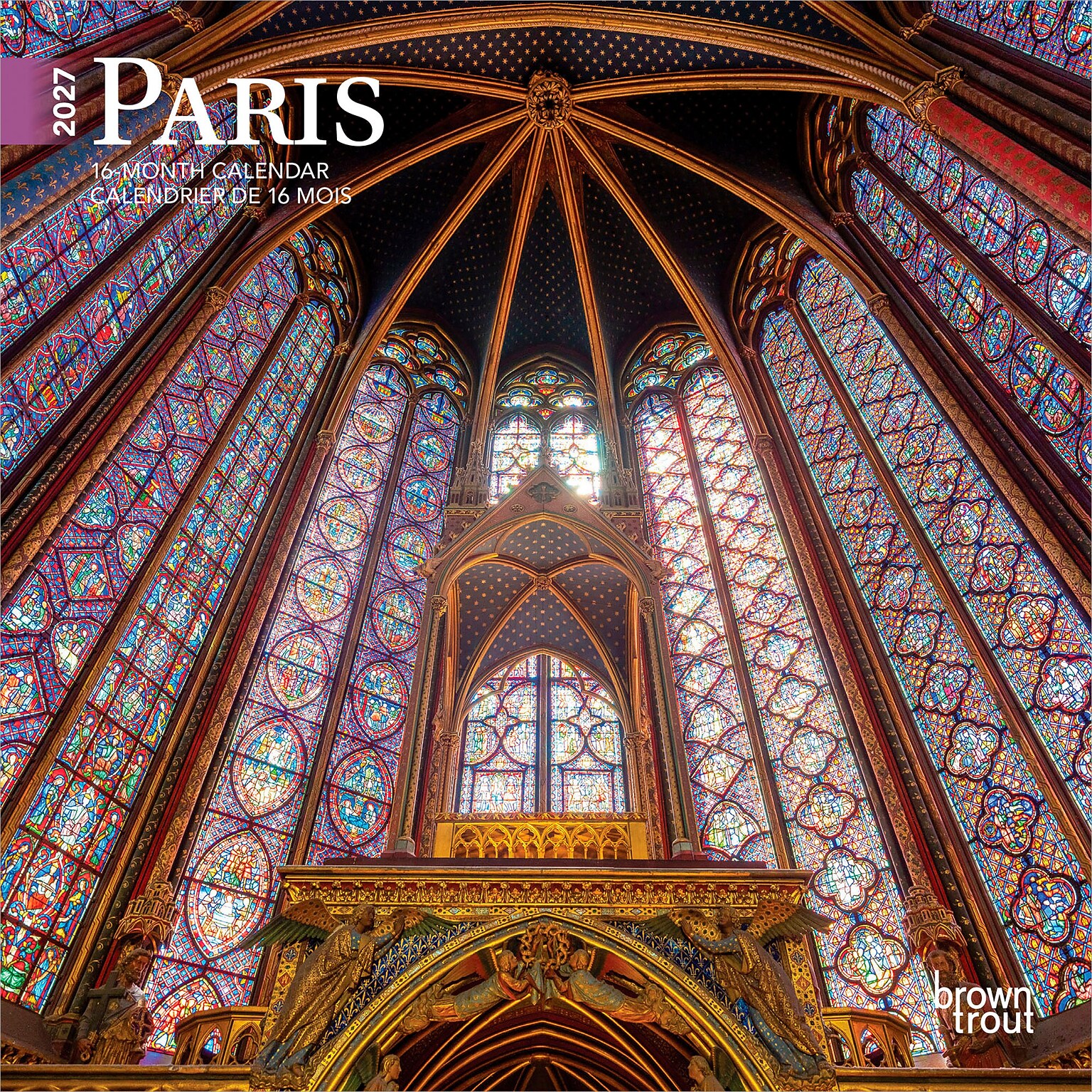 2027 BrownTrout Paris 7 x 7 Monthly Wall Calendar (9798330709687)