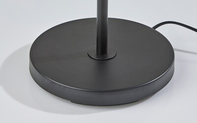Simplee Adesso Evan 60"H Black Floor Lamp with Drum Shade (SL9502-01)