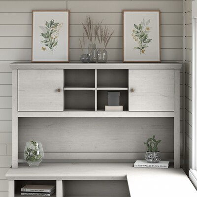 Bush Furniture Yorktown 60 W Desktop Hutch, Linen White Oak (WC40431-03)