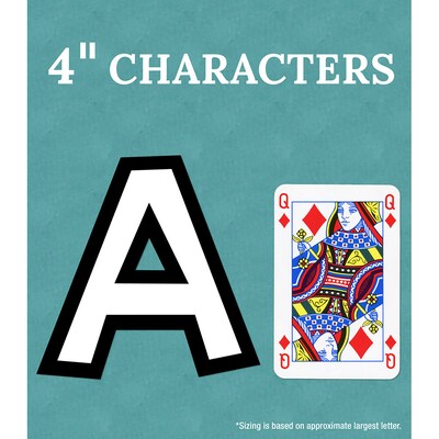 Carson Dellosa 4" Combo Pack EZ Letters and Numbers, White/Black, 219/Pack, 3 Packs/Bundle (CD-130100-3)