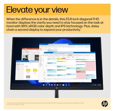 HP 24" 75 Hz LCD Monitor (6N4D0AA#ABA)