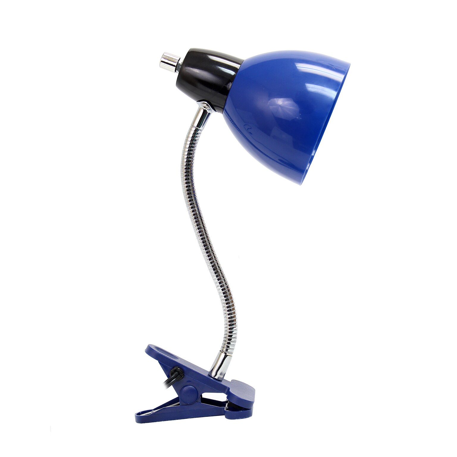 Creekwood Home 15.25 Basic Clip On Reading Light with Flexible Gooseneck, Blue (CWD-1008-BL)