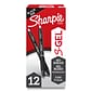 Sharpie S-Gel Retractable Gel Pen, Fine Point, Black Ink, Dozen (2096145)