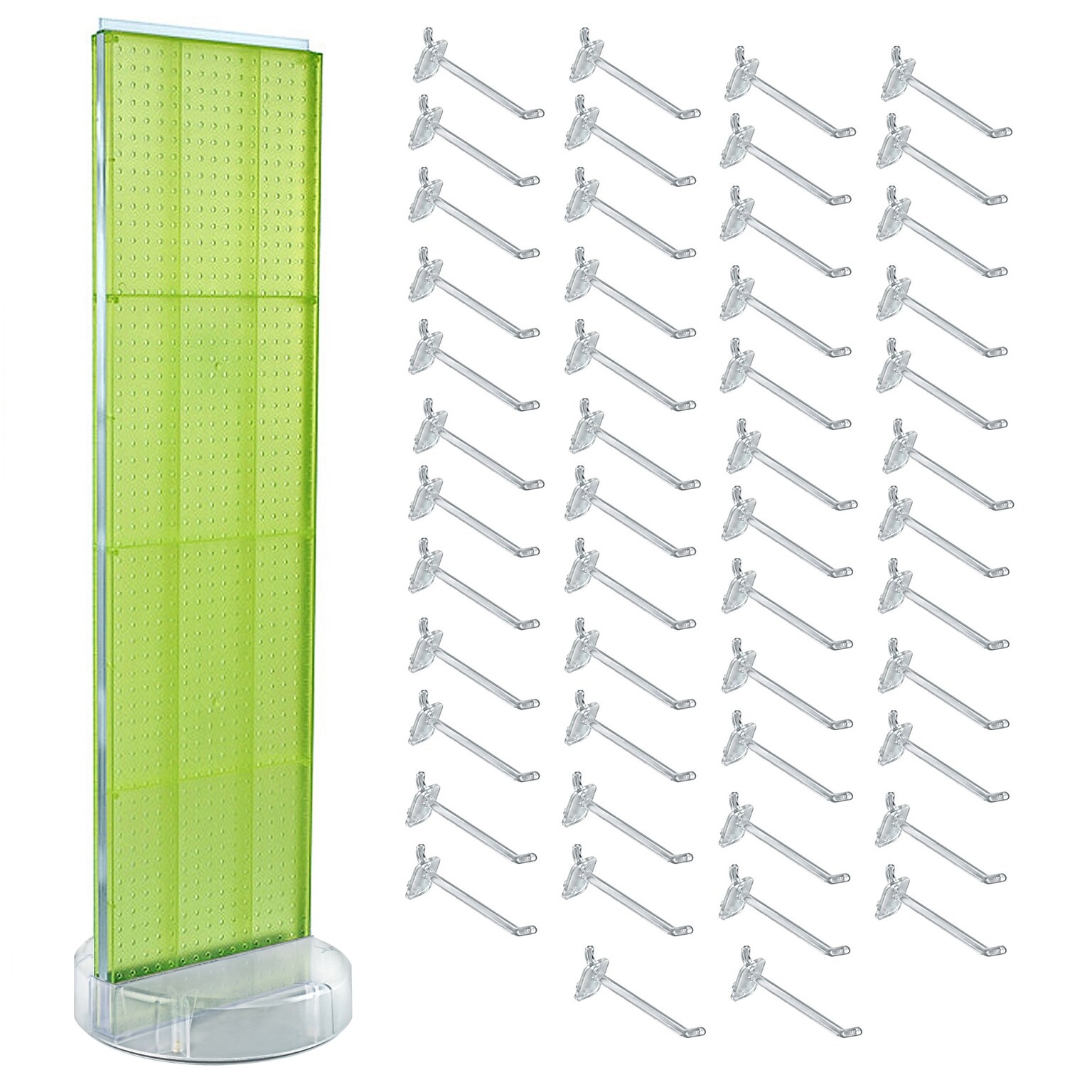 Azar Revolving Studio Base 60 x 16 Pegboard Floor Stand, Green (700780-GRE-6C50)