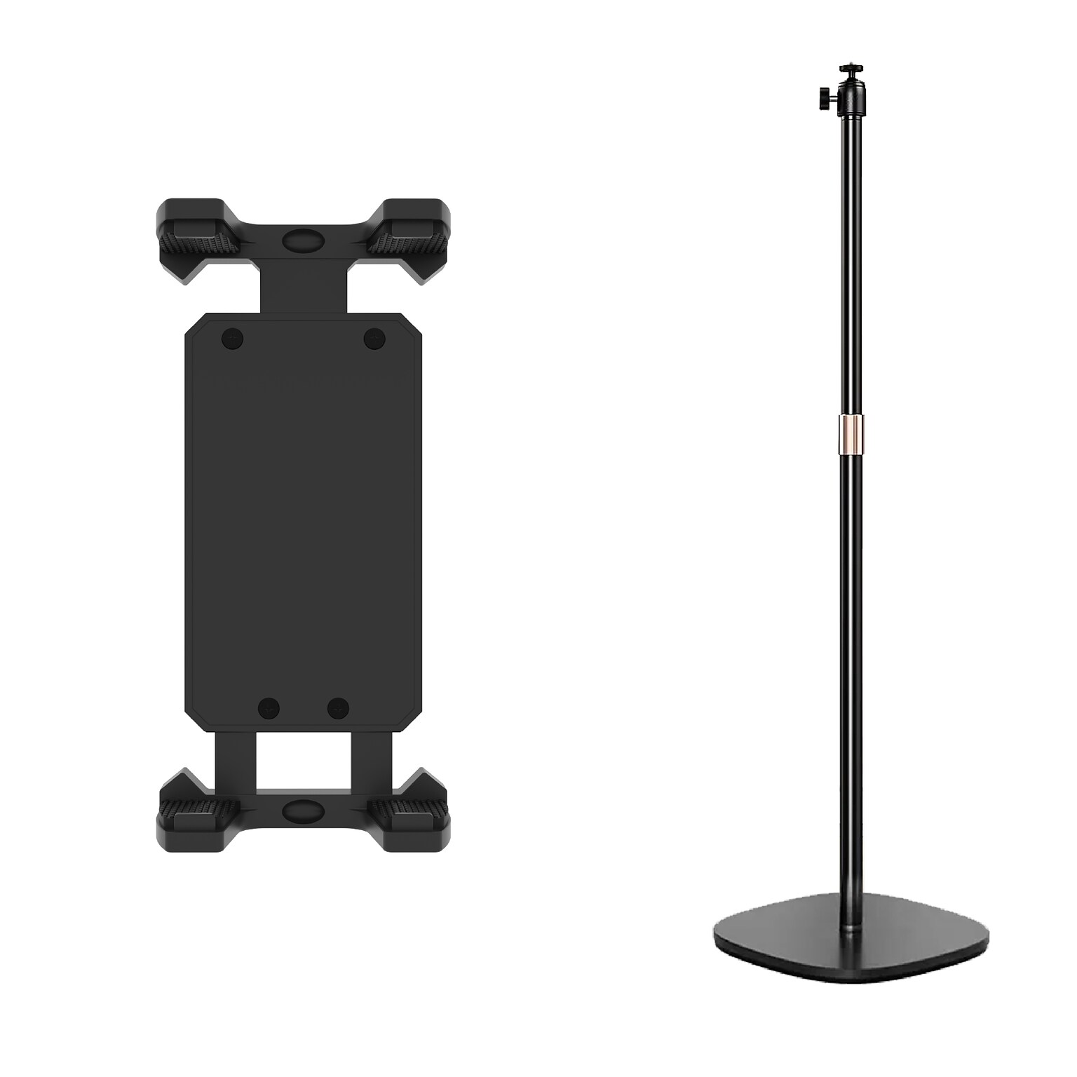 Delton S190S Adjustable Tablet Floor Stand and Phone Holder Bundle, Black (DPS190SBD2)